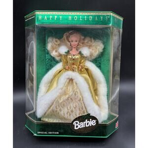 Mattel Special Edition Happy Holidays Barbie Blonde - Vintage 1994 #12155 NRFB